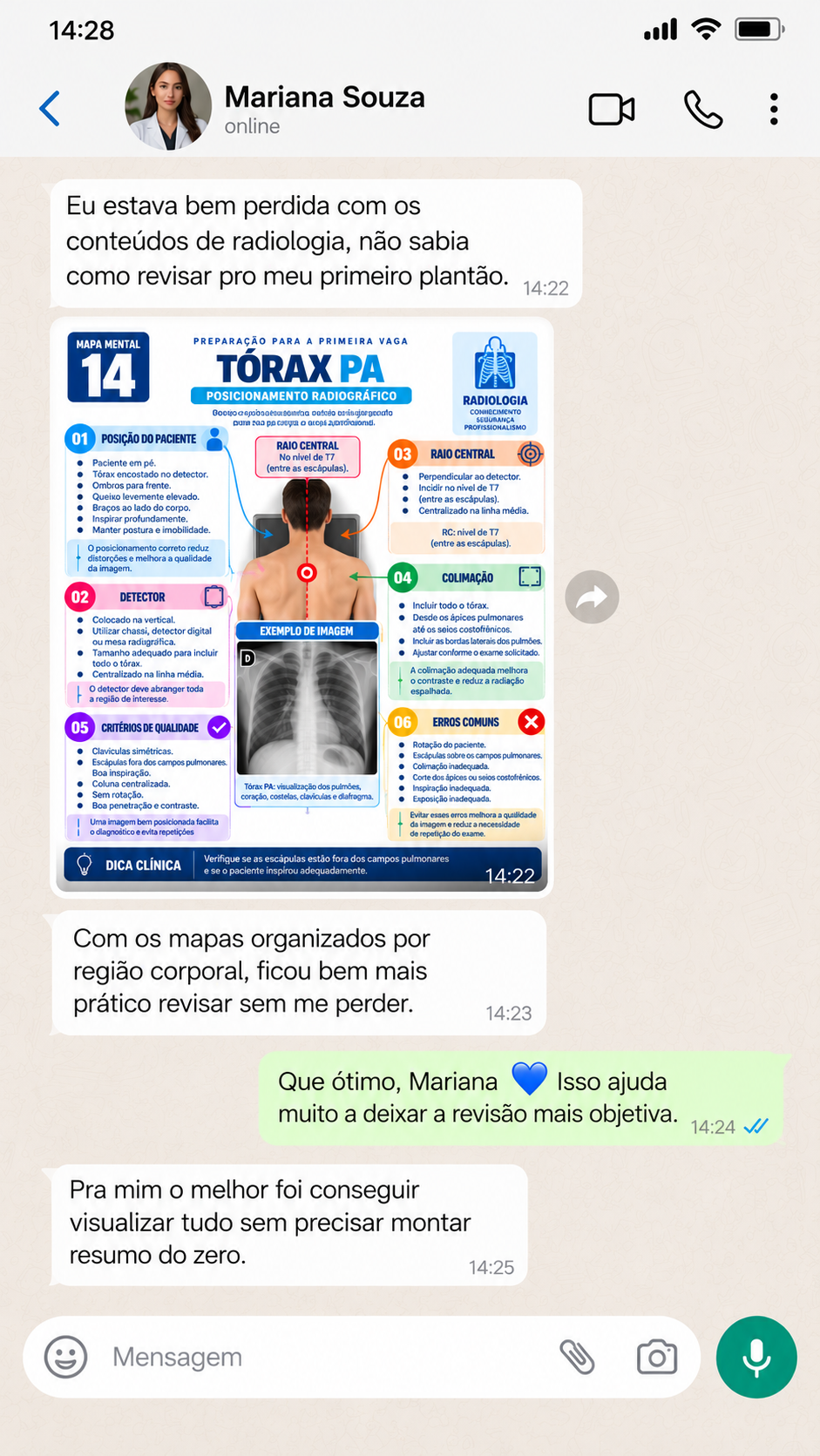 Depoimento de Mariana Souza no WhatsApp